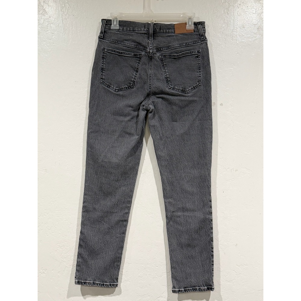 Madewell The Perfect Vintage Jean High Rise Tapered Faded Black Grey Size 26 - Picture 3 of 8